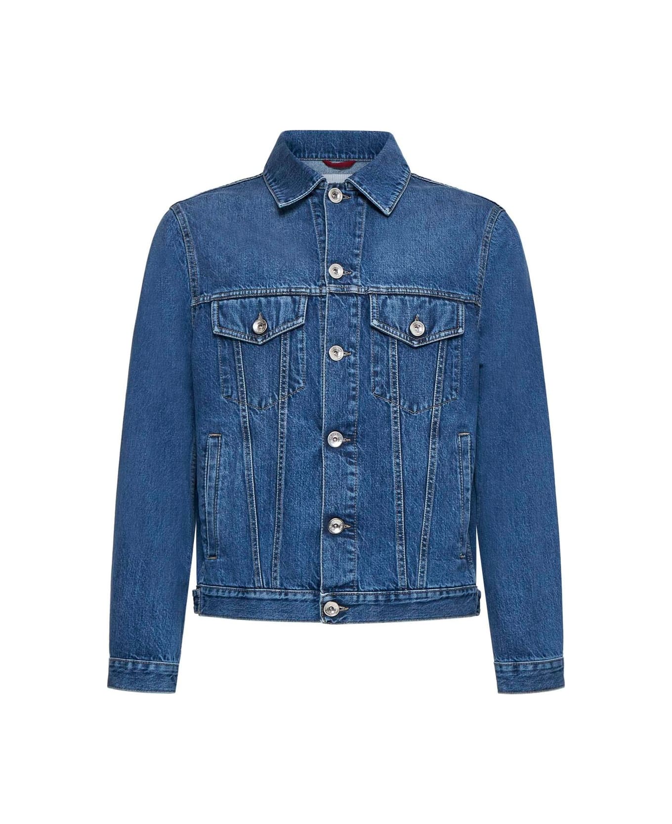 Brunello Cucinelli Blue Cotton Denim Jacket