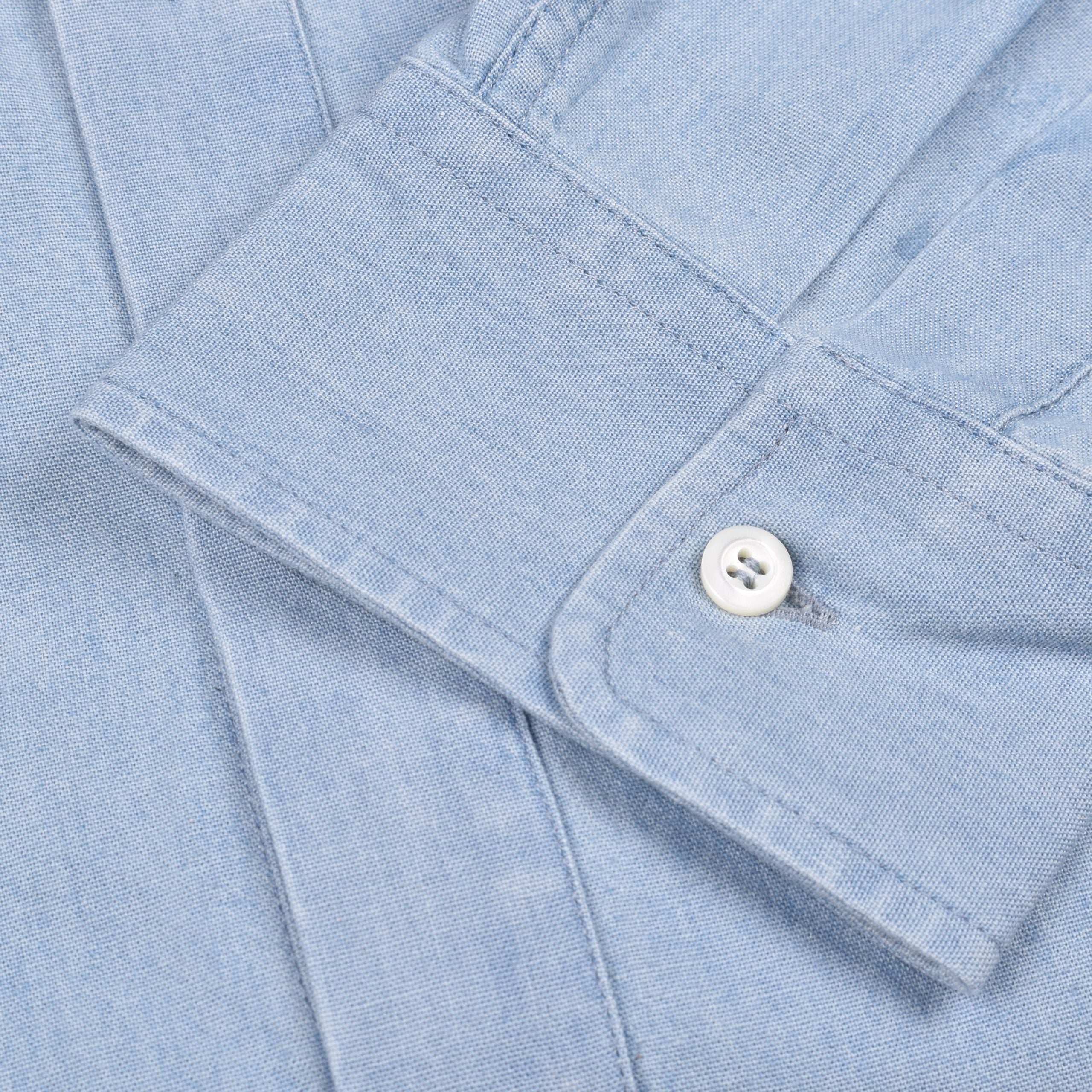 Brunello Cucinelli Blue Cotton Shirt