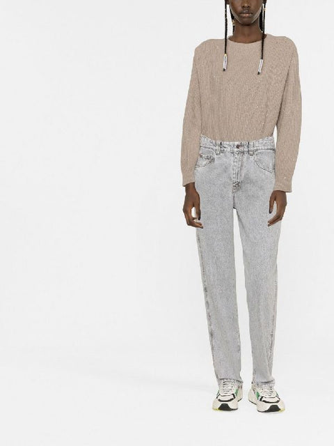 Brunello Cucinelli Blue Cotton Straight-Leg Jeans