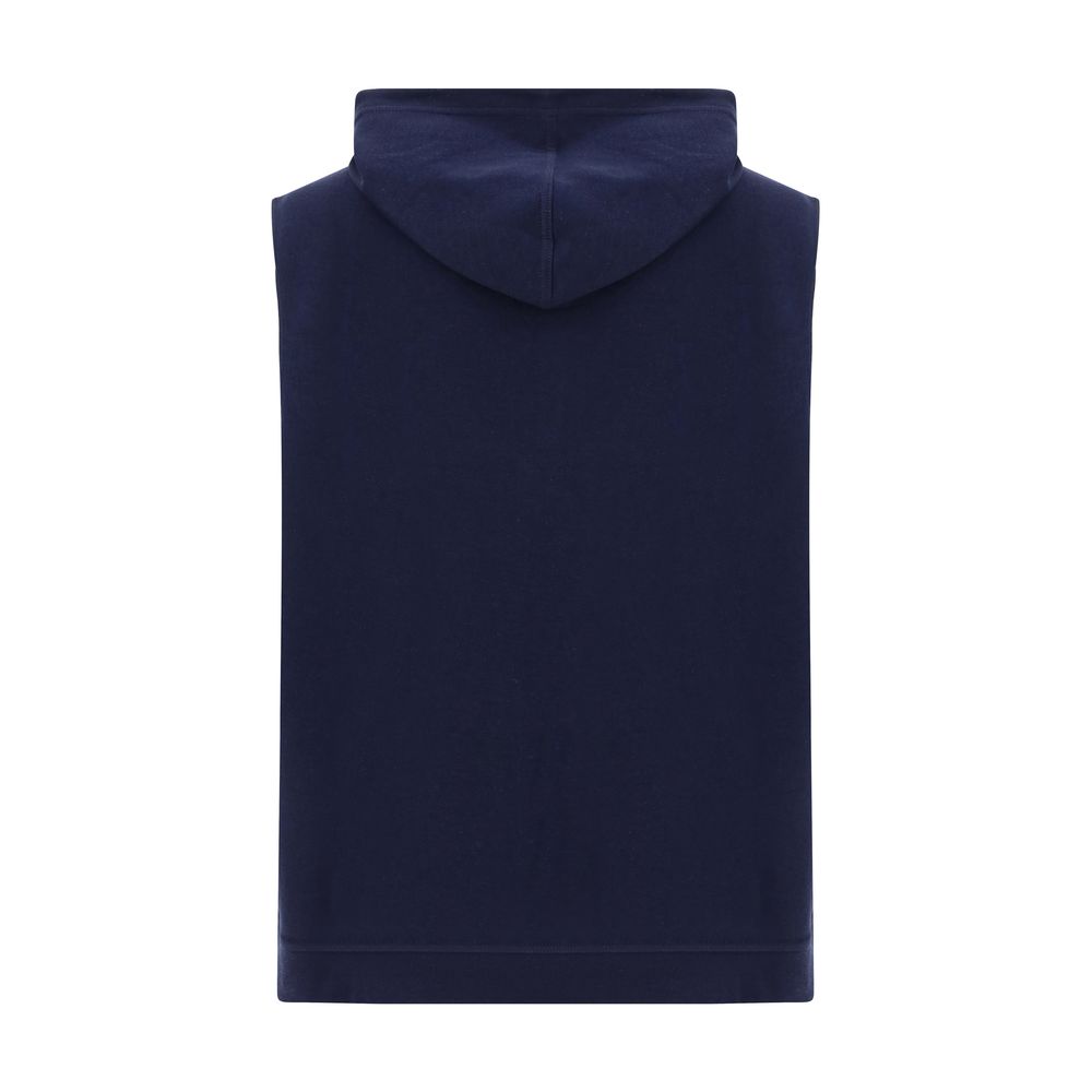 Brunello Cucinelli Blue Cotton Sweatshirt