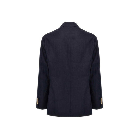 Brunello Cucinelli Blue Linen Blazer