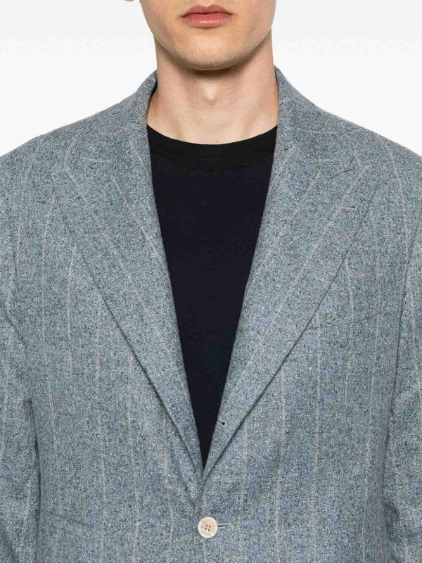 Brunello Cucinelli Blue Silk Two-Piece Suit