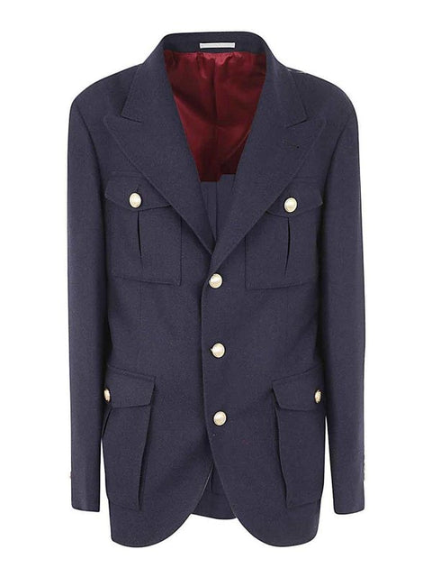 Brunello Cucinelli Blue Wool Blazer