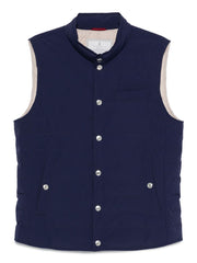 Brunello Cucinelli Bonded taffeta lightweight down vest