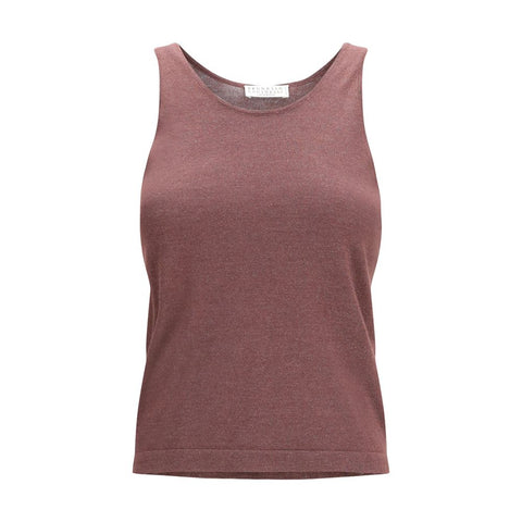 Brunello Cucinelli Bordeaux Cashmere T-Shirt