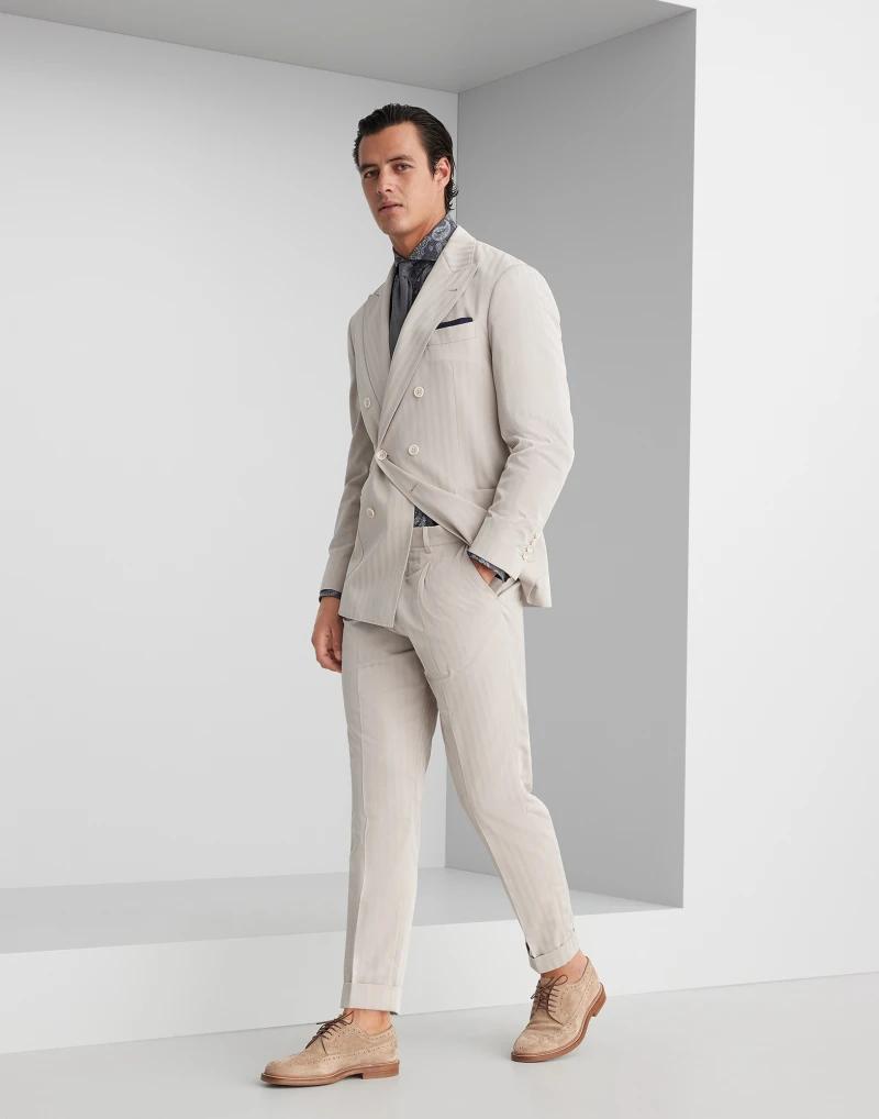 Brunello Cucinelli Brown Cotton Blazer