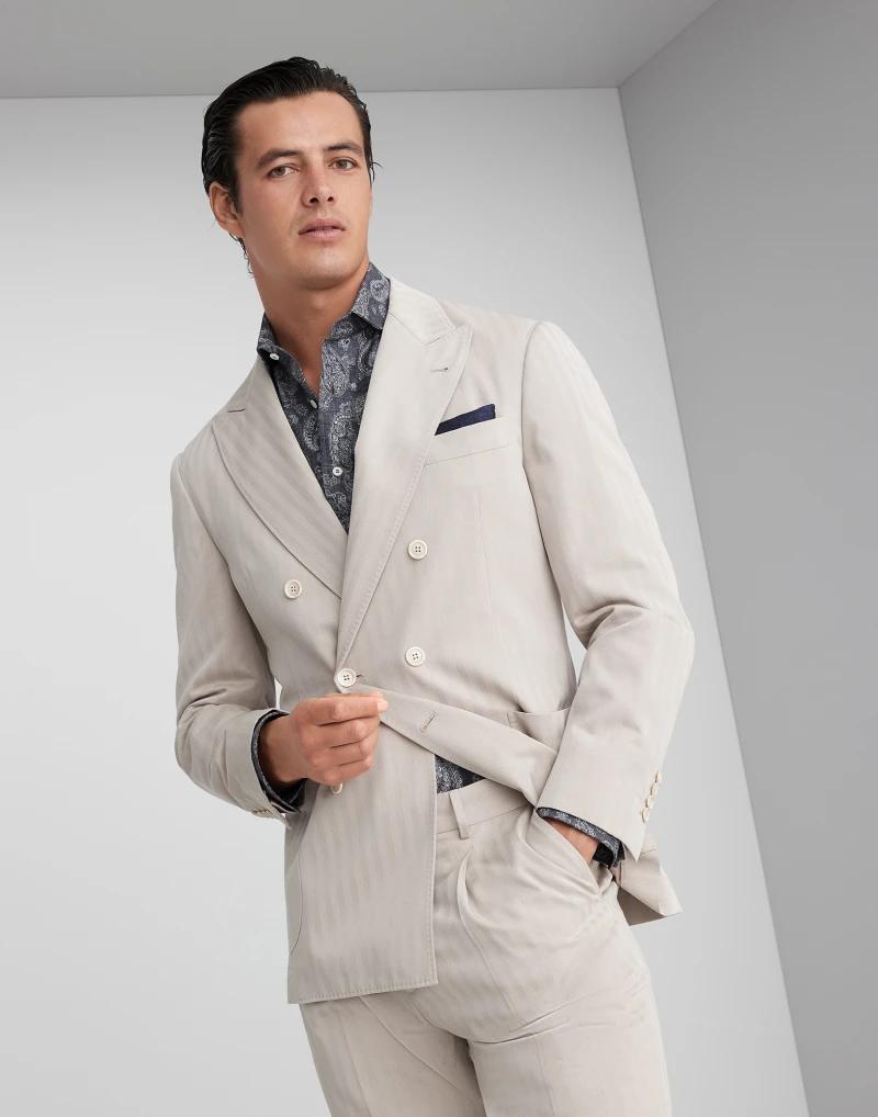 Brunello Cucinelli Brown Cotton Blazer