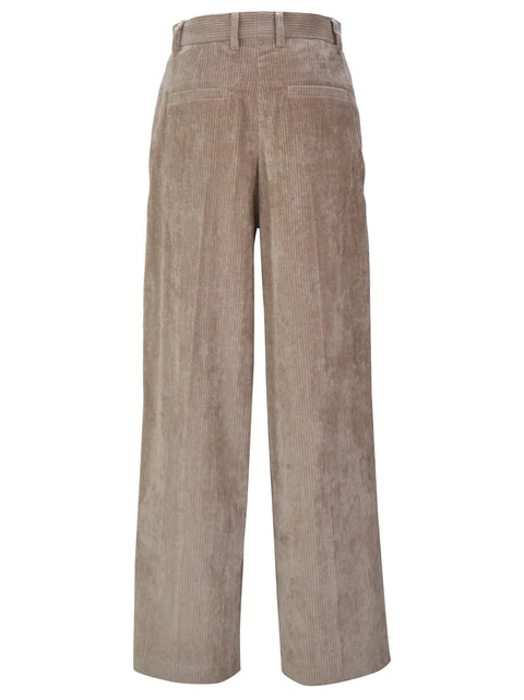 Brunello Cucinelli Brown Cotton Casual Pants