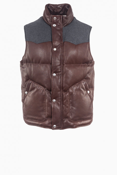 Brunello Cucinelli Brown Leather Jacket
