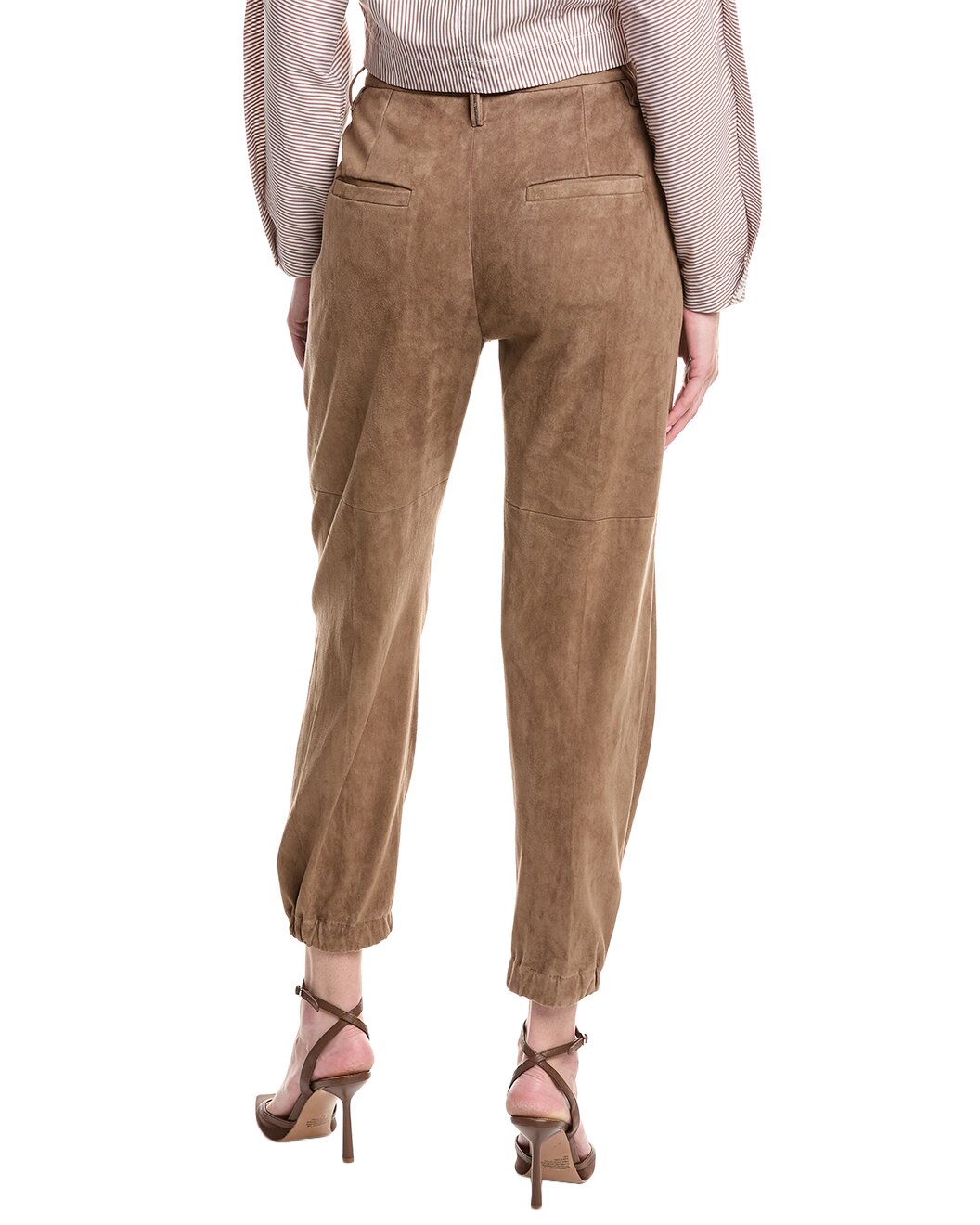 Brunello Cucinelli Brown Leather Pants