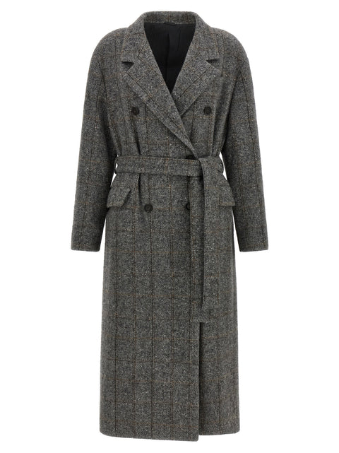 Brunello Cucinelli Check Tweed Coat