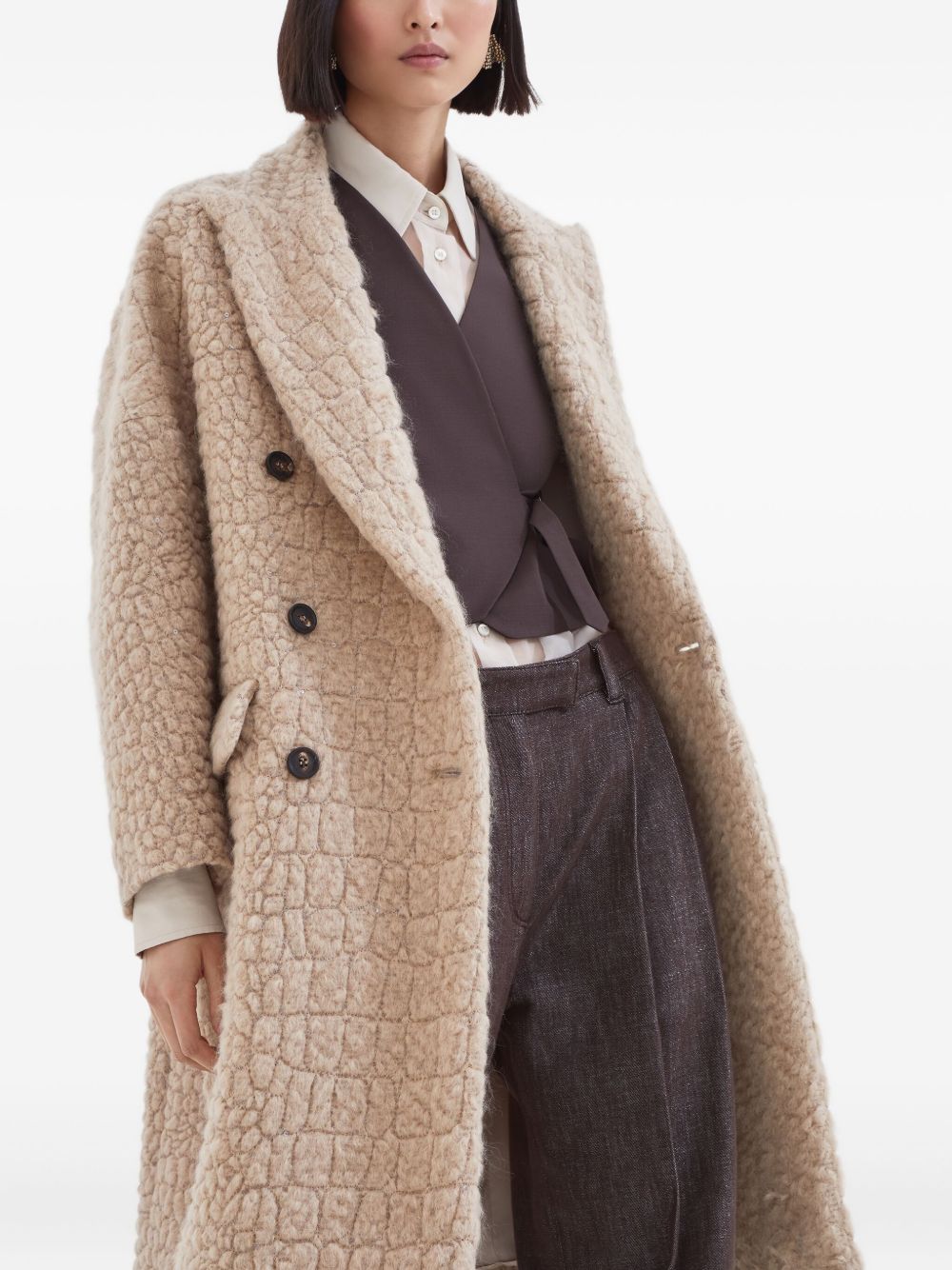 Brunello Cucinelli Coats Camel