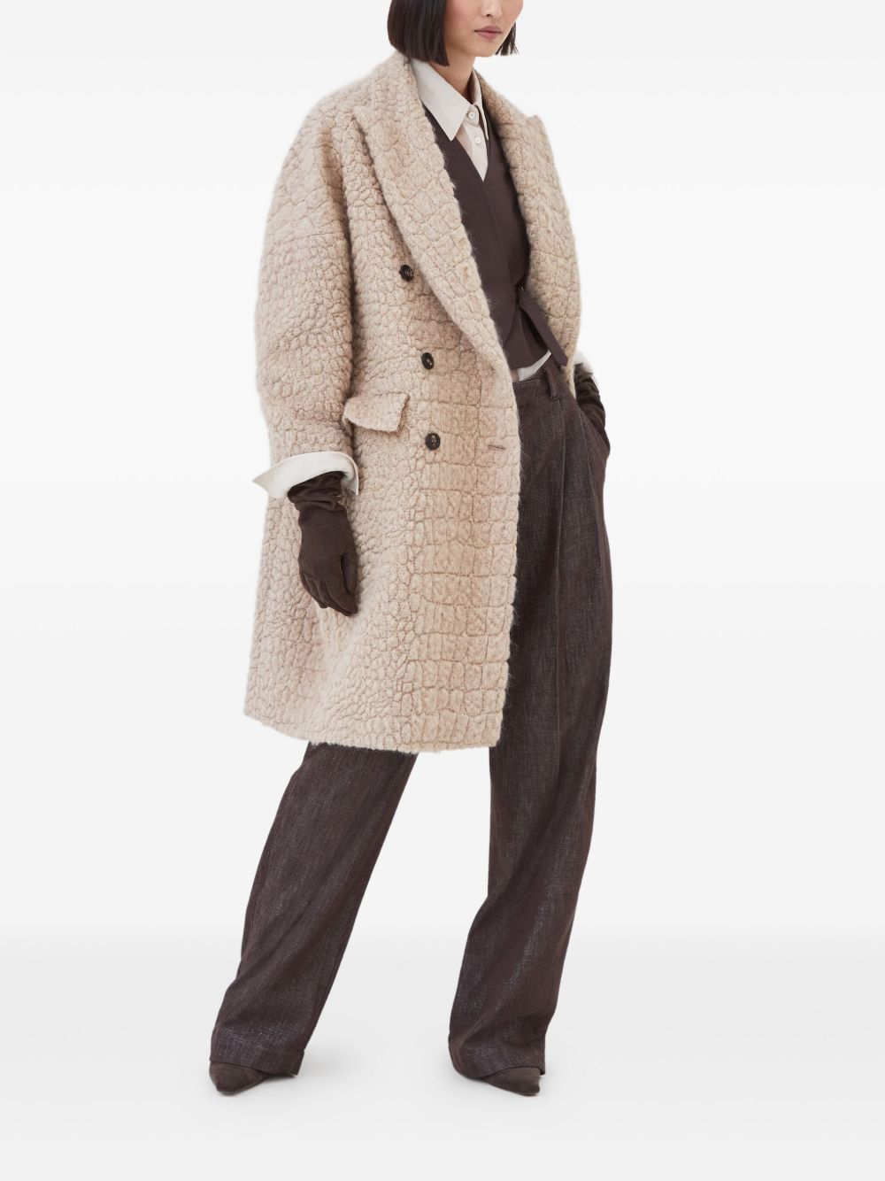 Brunello Cucinelli Coats Camel
