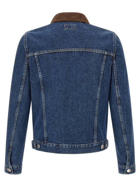 Brunello Cucinelli Denim And Suede Jacket
