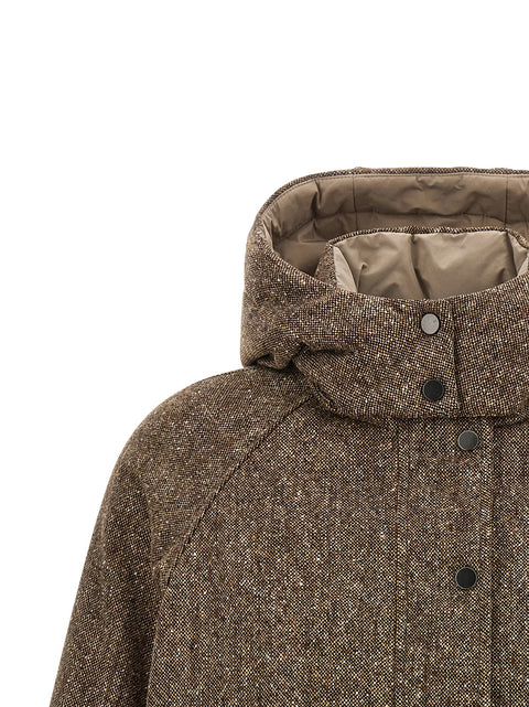 Brunello Cucinelli Donegal Tweed Down Jacket