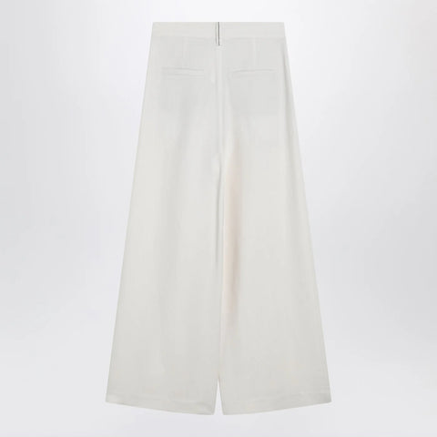 Brunello Cucinelli Ecru sartorial wrap trousers
