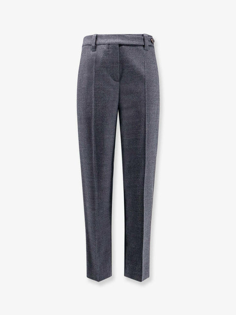Brunello Cucinelli Gray Wool Casual Pants