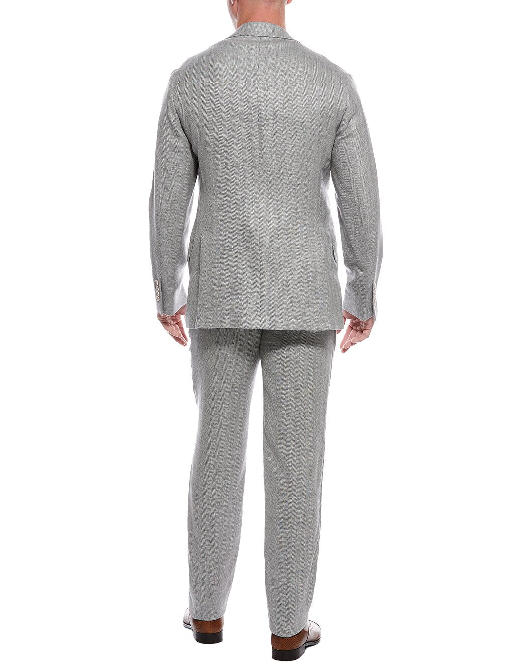 Brunello Cucinelli Gray Wool Two-Piece Suit