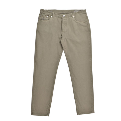 Brunello Cucinelli Green Cotton Straight-Leg Jeans