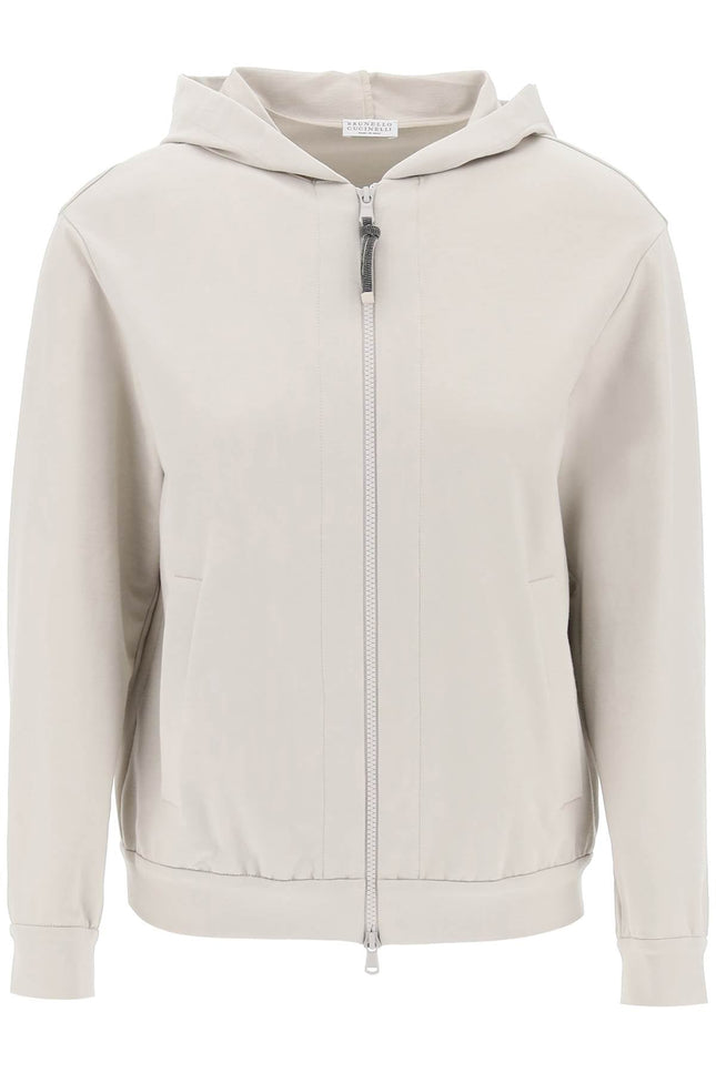 Brunello Cucinelli Hooded Sweatshirt With Precious-women > clothing > tops > sweatshirts-Brunello Cucinelli-Urbanheer