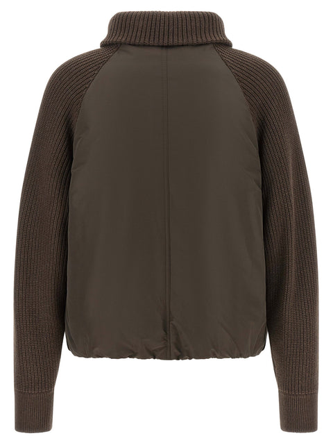 Brunello Cucinelli Knit Insert Down Jacket