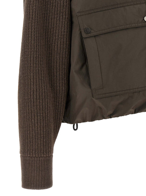 Brunello Cucinelli Knit Insert Down Jacket