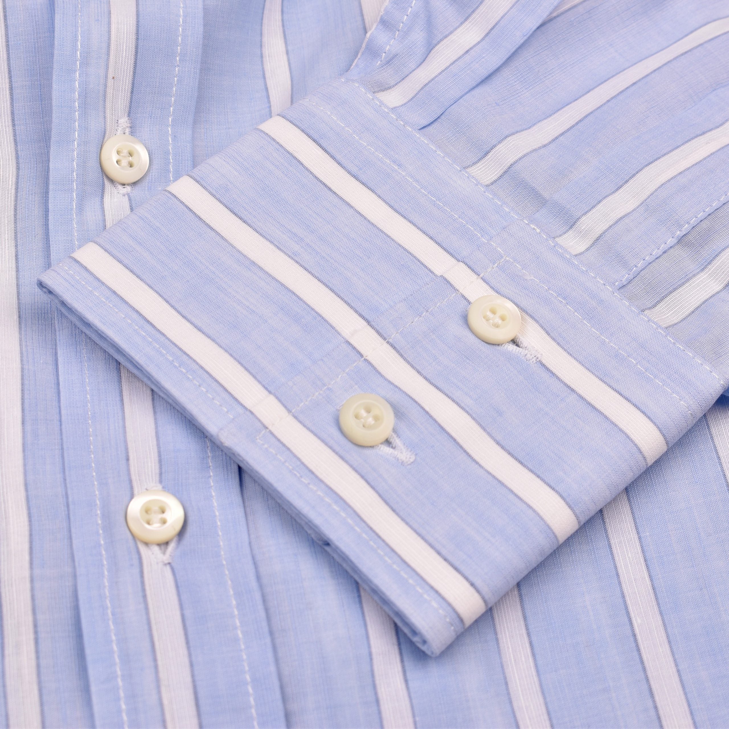 Brunello Cucinelli Light Blue Cotton Shirt