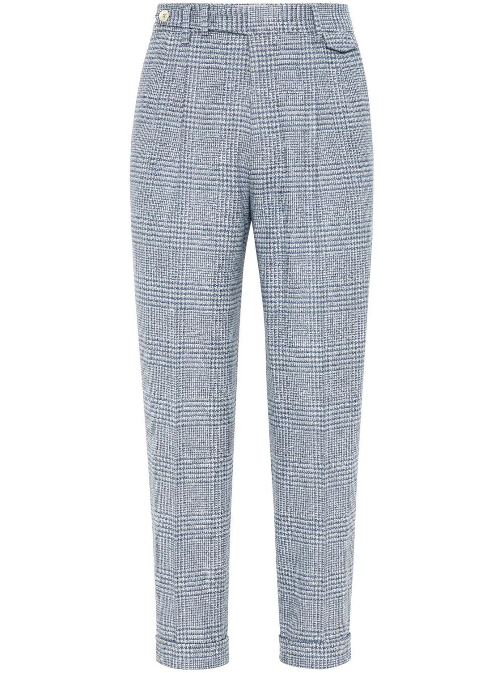 Brunello Cucinelli Light Blue Wool Casual Pants