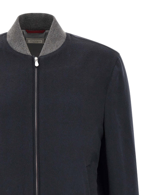 Brunello Cucinelli Light Flannel Bomber Jacket