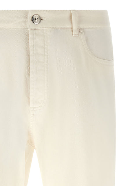 Brunello Cucinelli Logo Embroidery Jeans