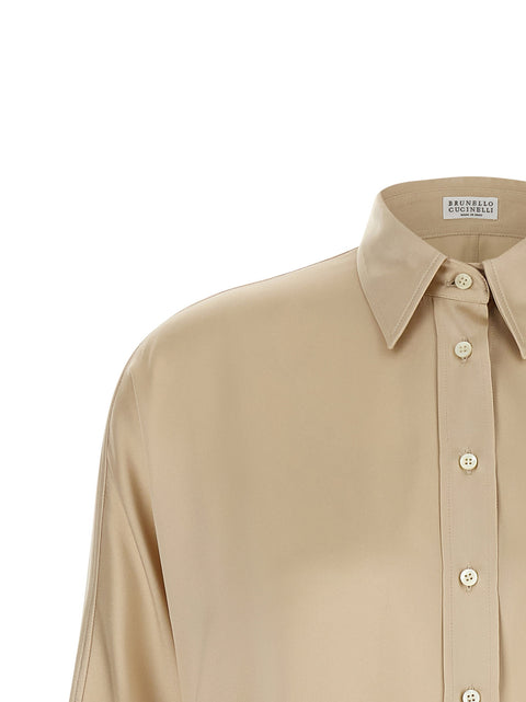 Brunello Cucinelli Monile Satin Shirt