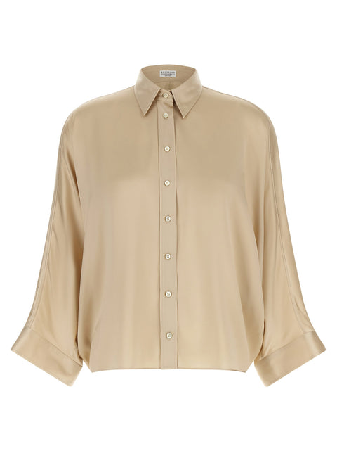 Brunello Cucinelli Monile Satin Shirt