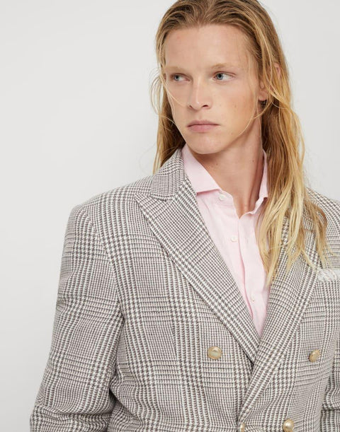 Brunello Cucinelli Multicolor Linen Blazer