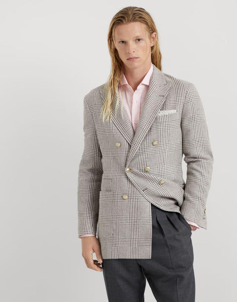 Brunello Cucinelli Multicolor Linen Blazer