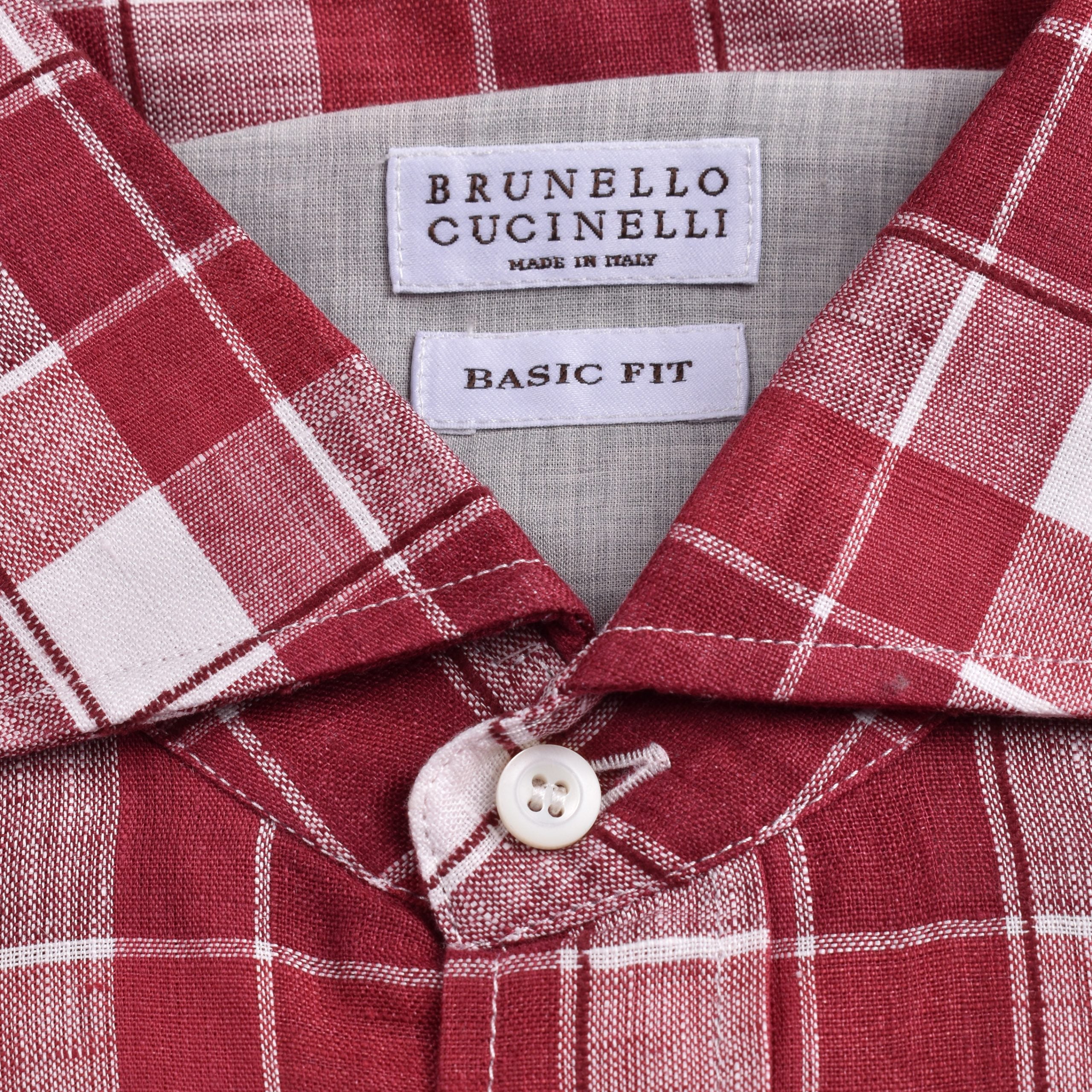Brunello Cucinelli Multicolor Linen Pattern Shirt