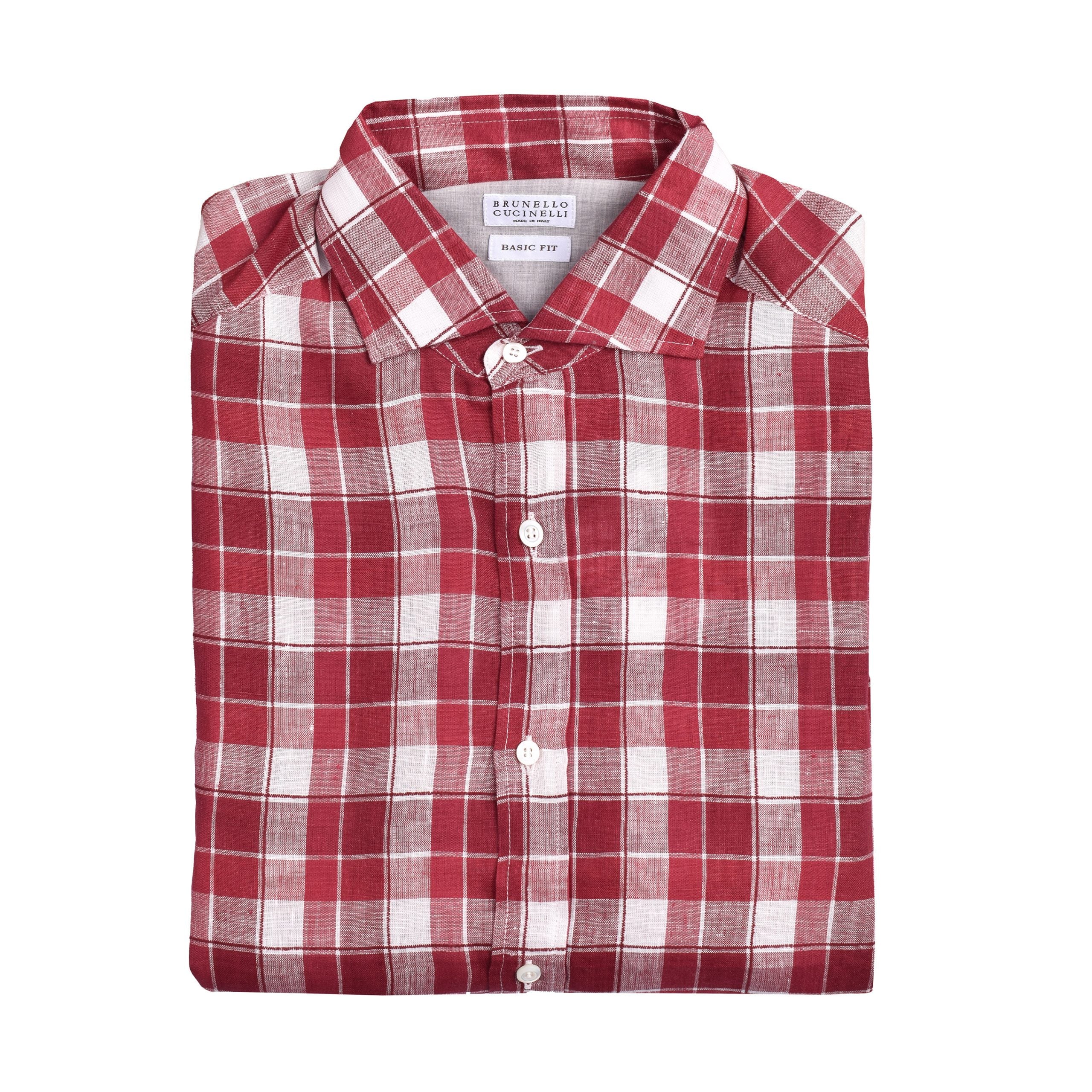 Brunello Cucinelli Multicolor Linen Pattern Shirt