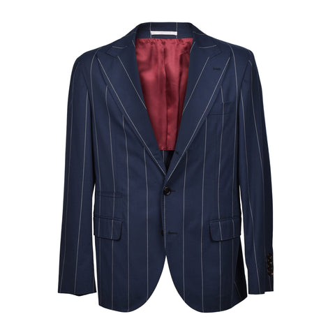 Brunello Cucinelli Navy Blue Cotton Blazer