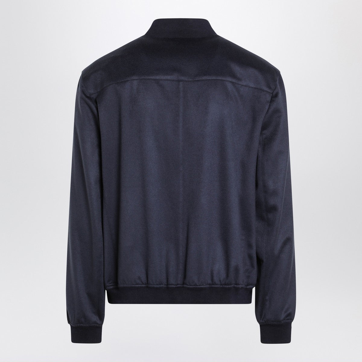 Brunello Cucinelli Navy blue cardigan in lightweight cashmere flannel