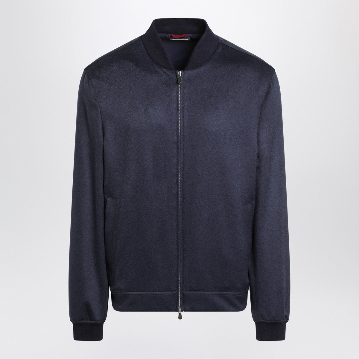 Brunello Cucinelli Navy blue cardigan in lightweight cashmere flannel