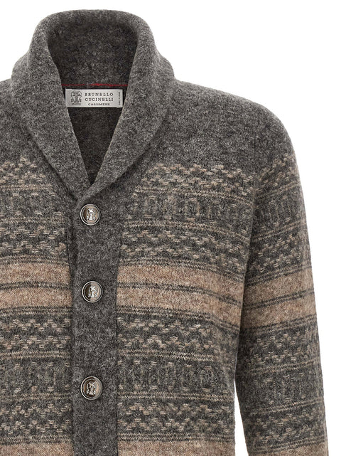 Brunello Cucinelli Nordic Jacquard Cardigan