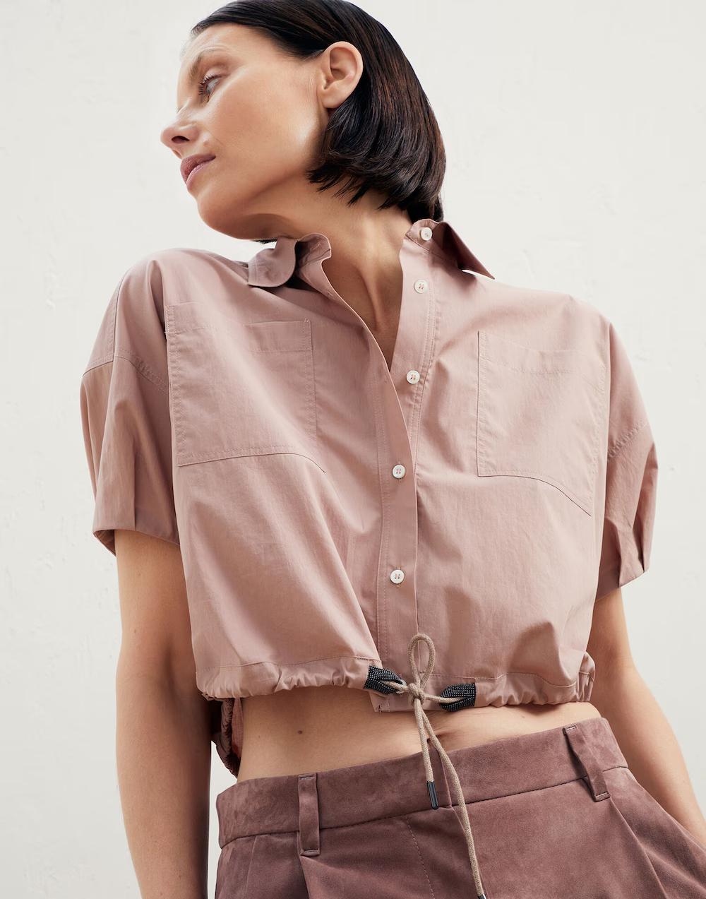 Brunello Cucinelli Pink Cotton Shirt