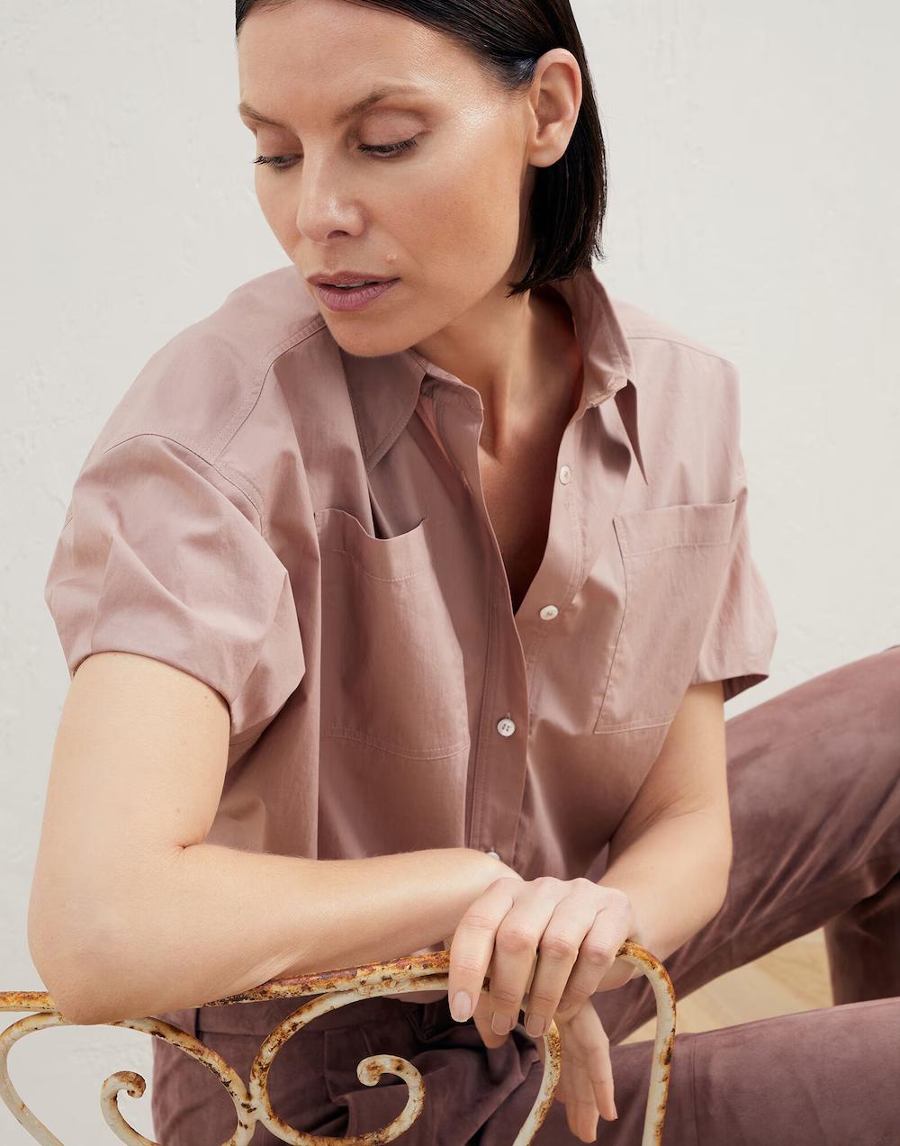 Brunello Cucinelli Pink Cotton Shirt