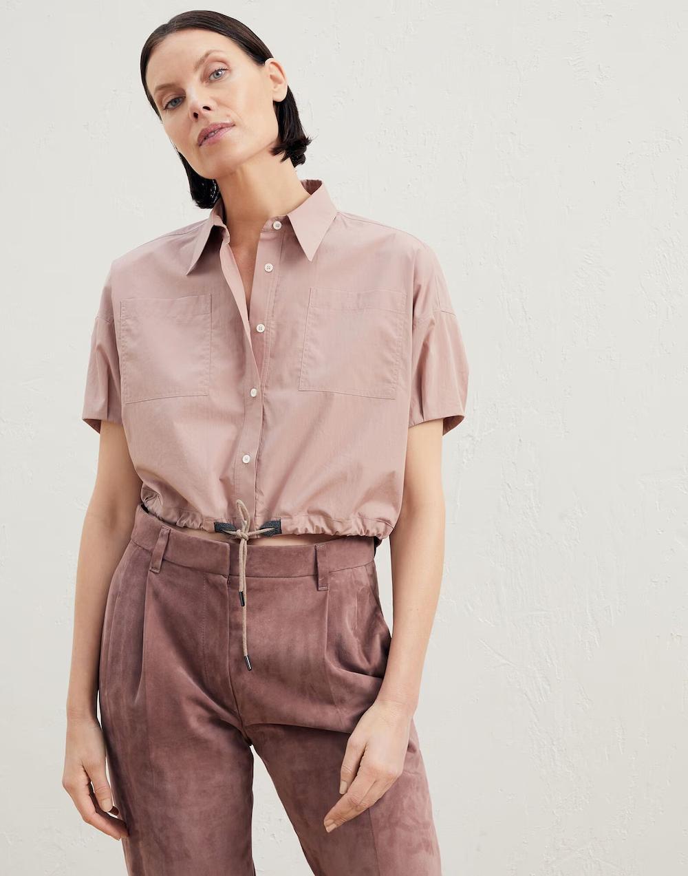 Brunello Cucinelli Pink Cotton Shirt