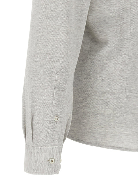 Brunello Cucinelli Piqué Cotton Shirt