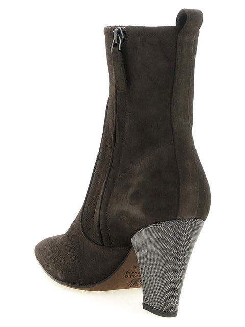 Brunello Cucinelli Precious Heel Ankle Boots