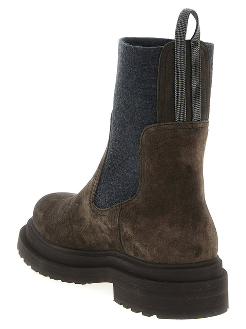 Brunello Cucinelli Precious Loop Detail Ankle Boots