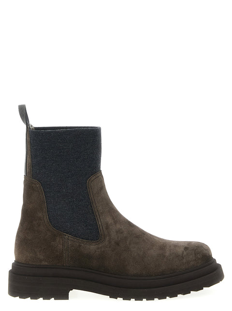 Brunello Cucinelli Precious Loop Detail Ankle Boots