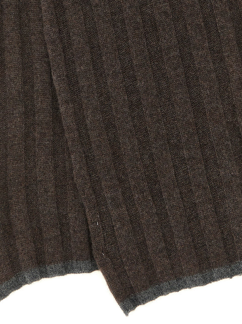 Brunello Cucinelli Ribbed Cashmere Knit Scarf
