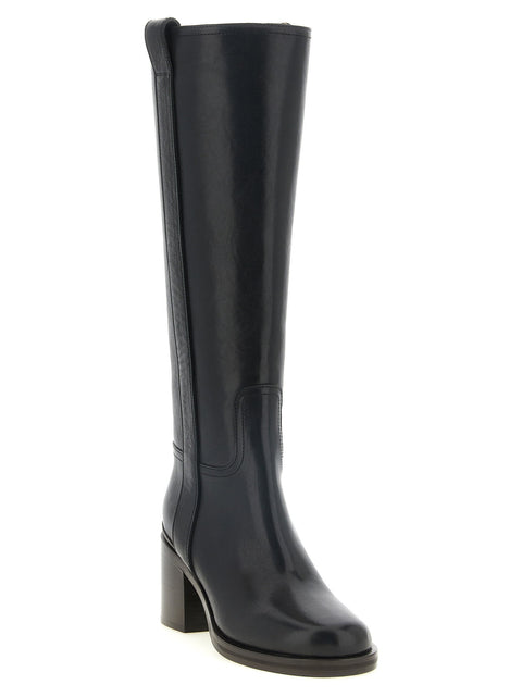 Brunello Cucinelli Riding Leather Boots With Precious Detail