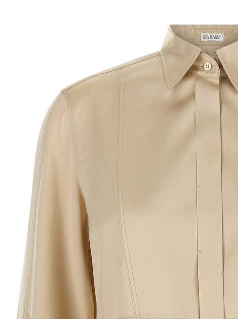 Brunello Cucinelli Satin Silk Shirt